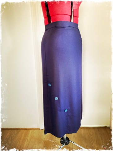 Early 1930s style rayon skirt